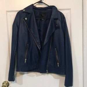 F21 Dark blue motorcycle/leather jacket